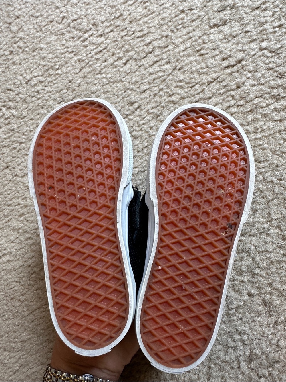 Toddler Size 8 Black Vans - Picture 4 of 5